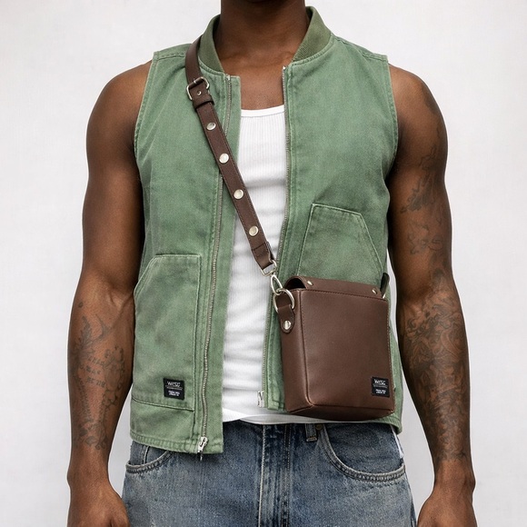 Men's Green Vest with Pockets